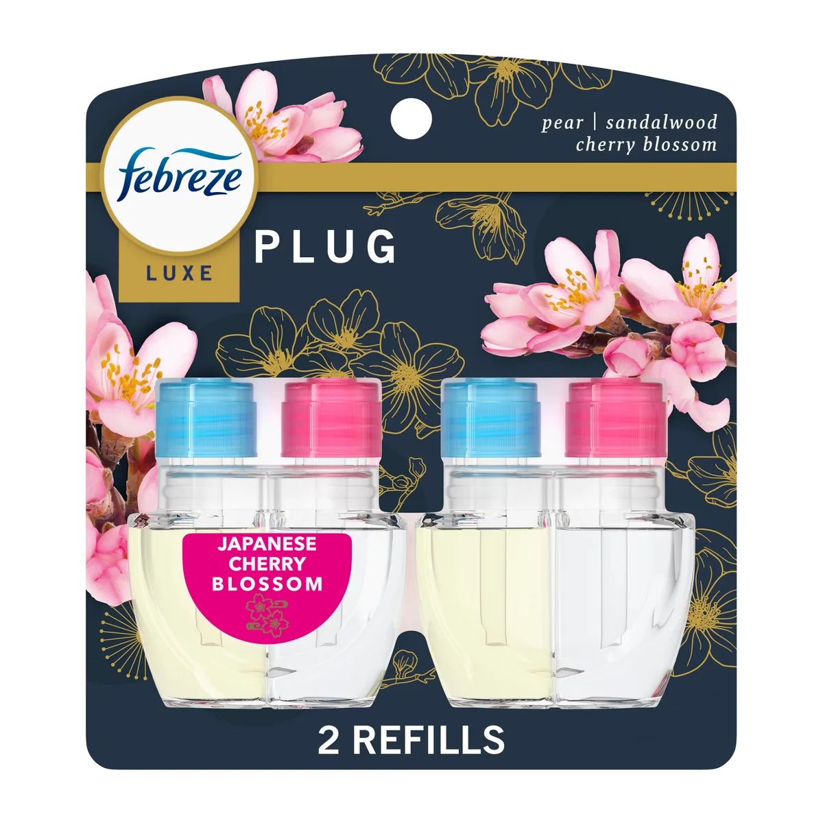 Febreze Dual Plug Air Freshener Refill Plug -Japanese Cherry Blossom - 1.75 fl oz/2pk
