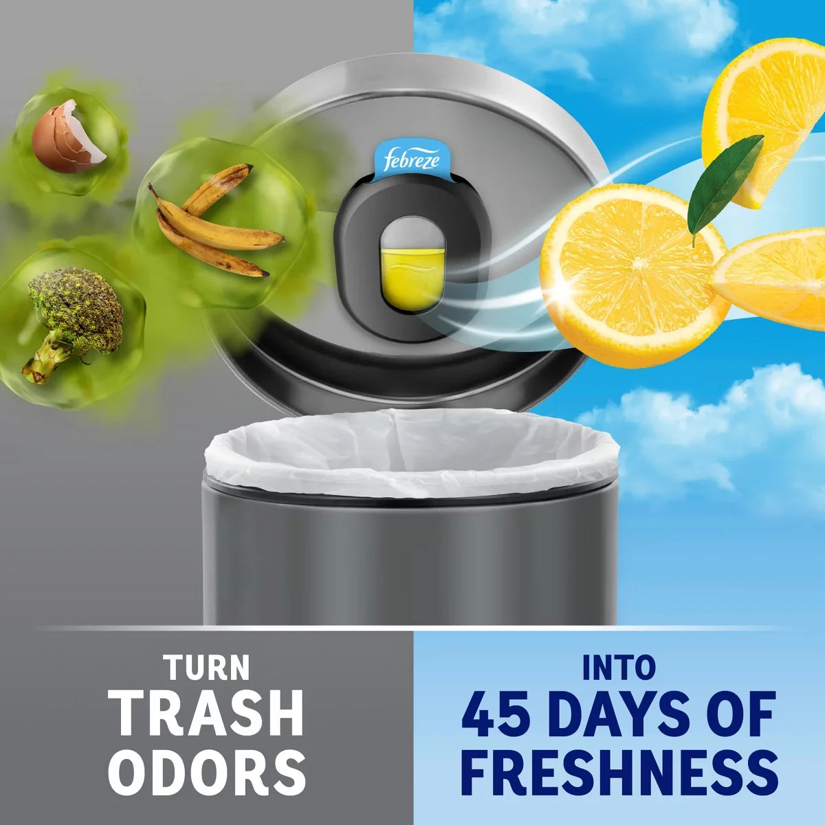 Febreze Trash Air Freshener Refills - Fresh Lemon - 4ct