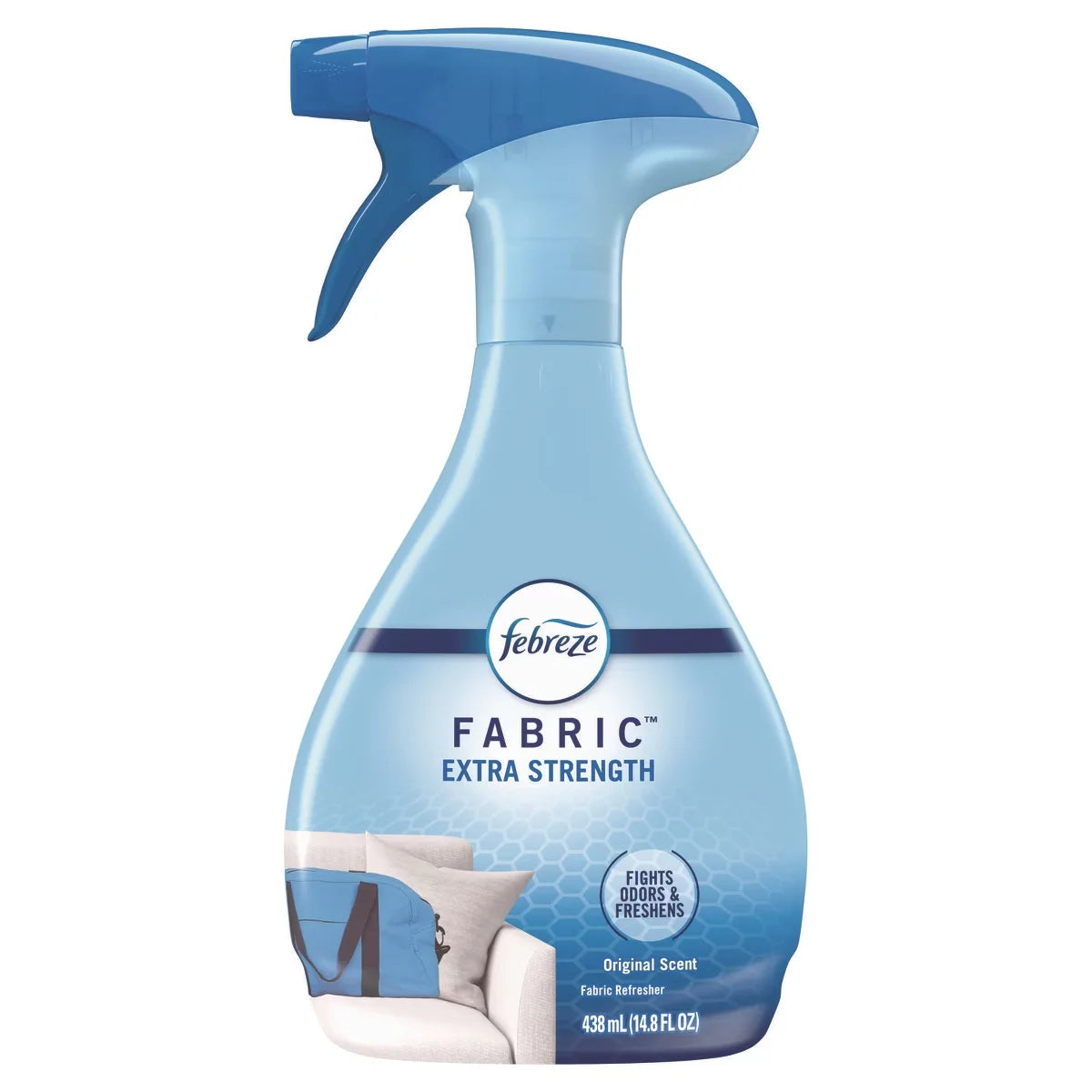 Febreze FABRIC Refresher/Odor Eliminator, Extra Strength, Original, 14.8 oz Spray Bottle, 8/Carton