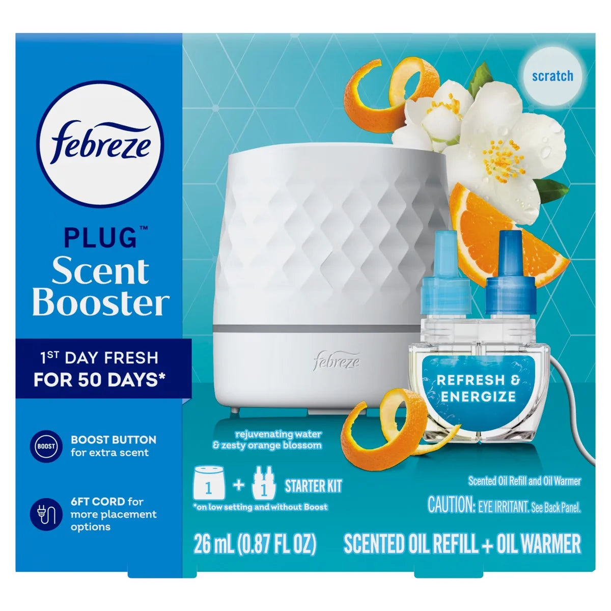 Febreze Plug Scent Booster Refresh & Energize Starter Kit - .87 fl oz/2ct