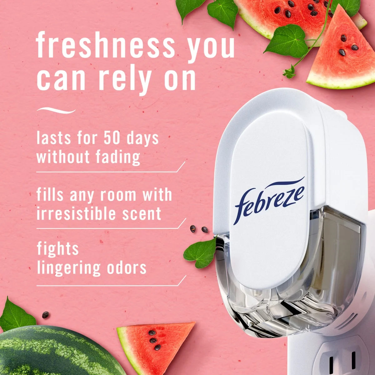 Febreze Plug Triple Refill Air Freshener Sweet Watermelon Vine - 3ct