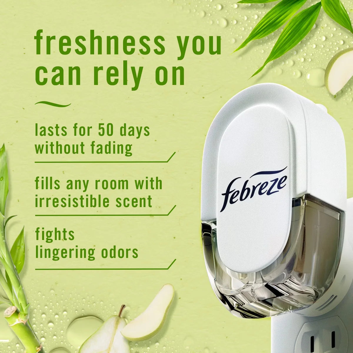 Febreze Light Plug Refill with Fade Defy Technology - Bamboo - 2pk