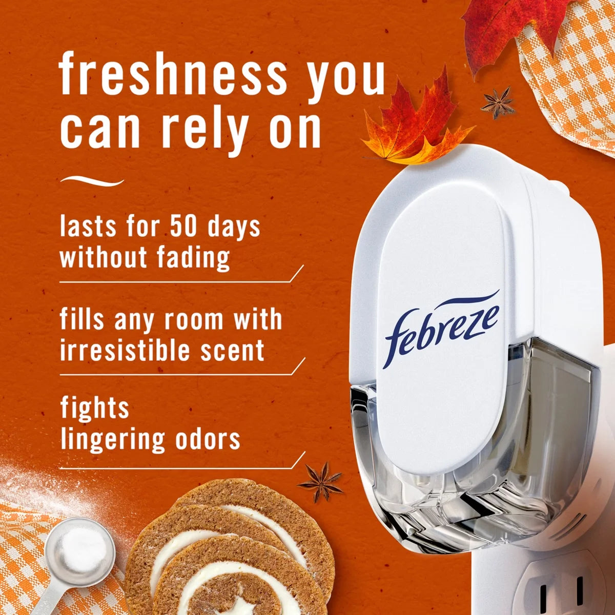 Febreze Luxe Plug Air Freshener Refills - Pumpkin Roll - 1.75 fl oz/2ct