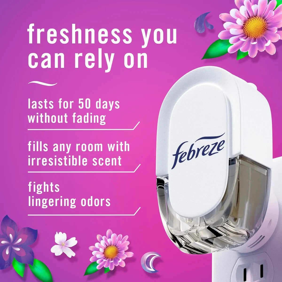 Febreze Odor-Fighting Fade Defy Plug Air Freshener Refill - Gain Moonlight Breeze - 0.87 fl oz/2pk