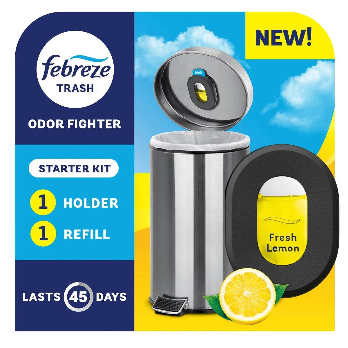 Febreze Trash Fresh Lemon Air Freshener Starter Kit