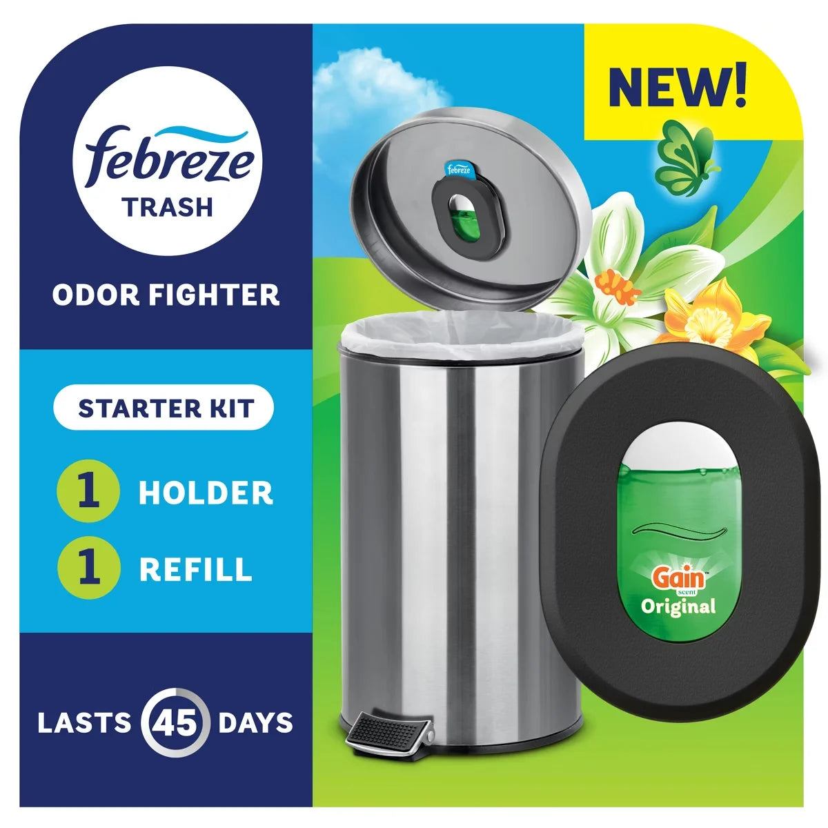 Febreze Trash Gain Air Fresheners - Original - Starter Kit