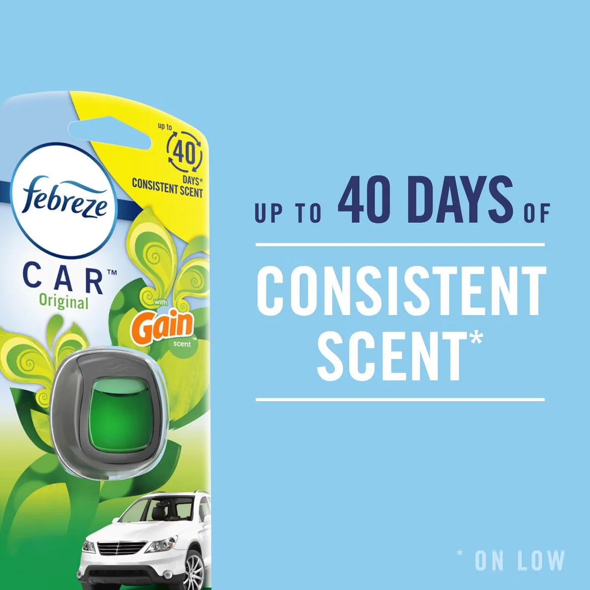 Febreze Car Air Freshener Vent Clip - Gain Island Fresh - 0.13 fl oz/2pk