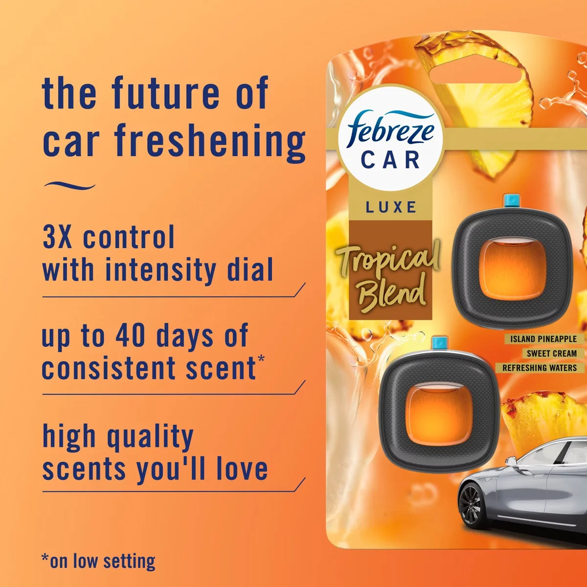 Febreze Luxe Car Air Freshener - Tropical Blend - 0.14 fl oz/2ct