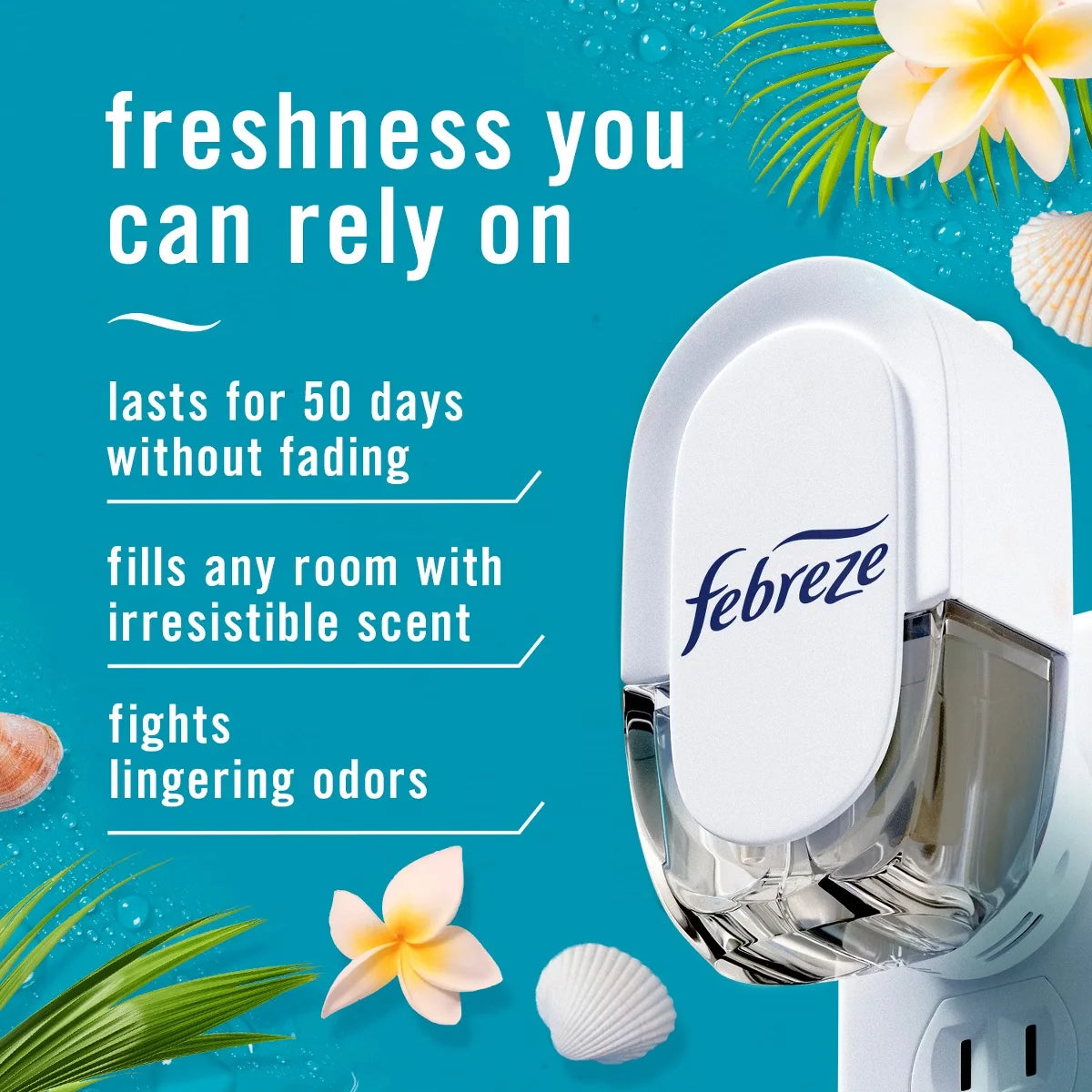 Febreze Odor-Fighting Fade Defy Plug Air Freshener Refill - Bora Bora - 0.87 fl oz/3pk