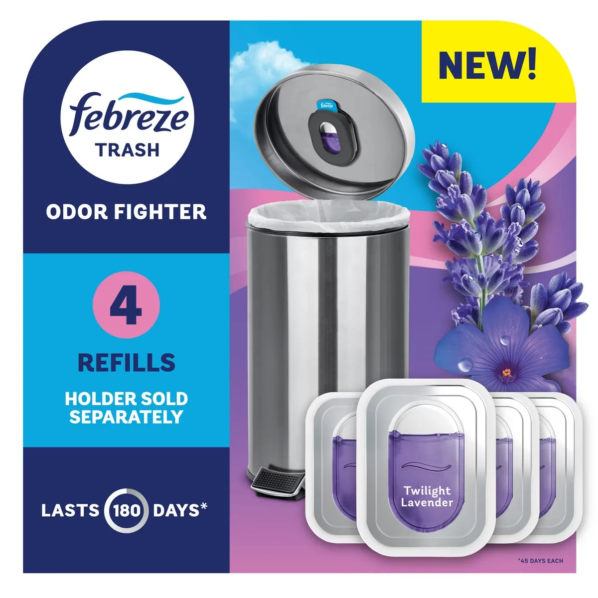 Febreze Trash Air Freshener Refills - Twilight Lavender - 4ct