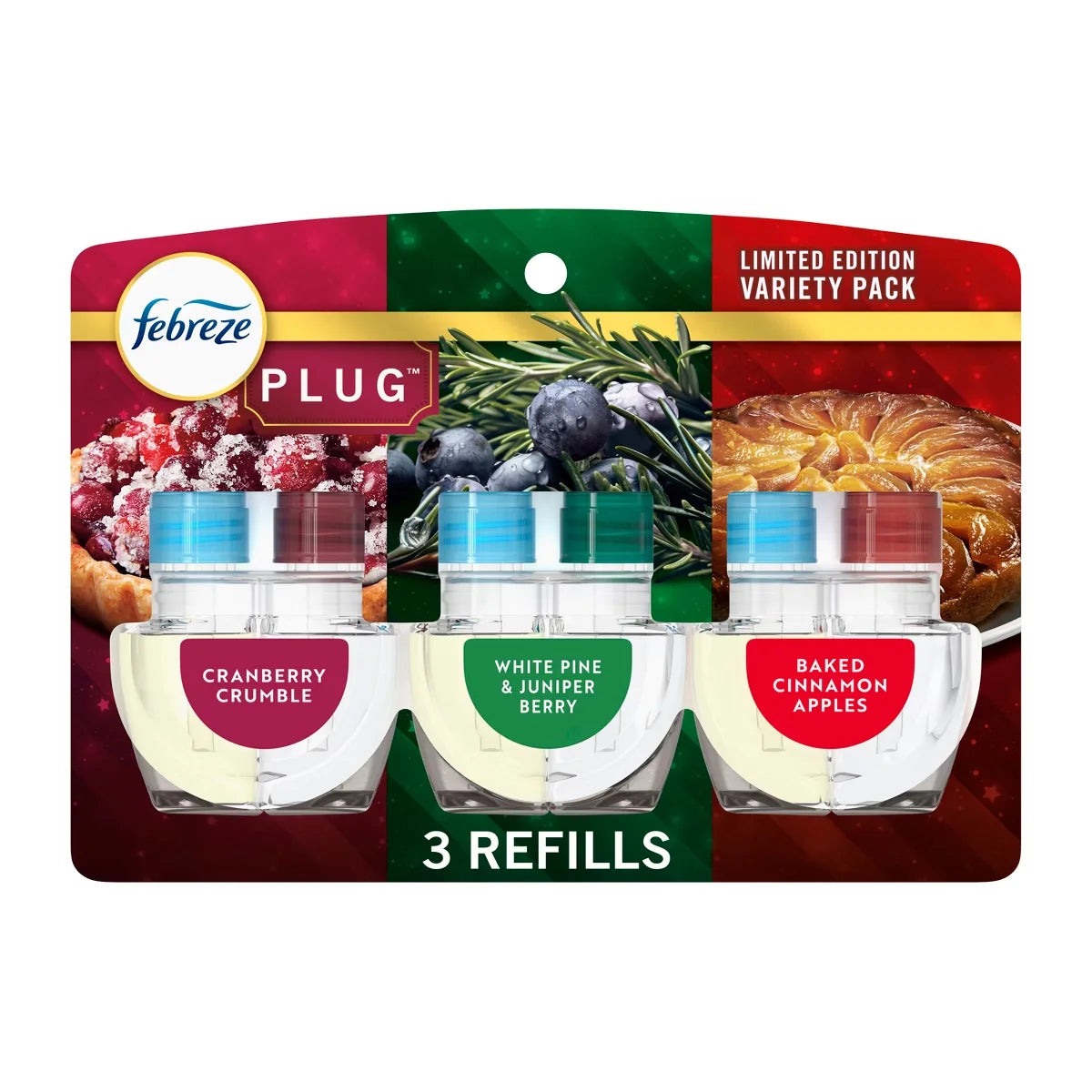 Febreze Plug Triple Air Freshener Refills - Mixed Winter - 2.63 fl oz/3ct