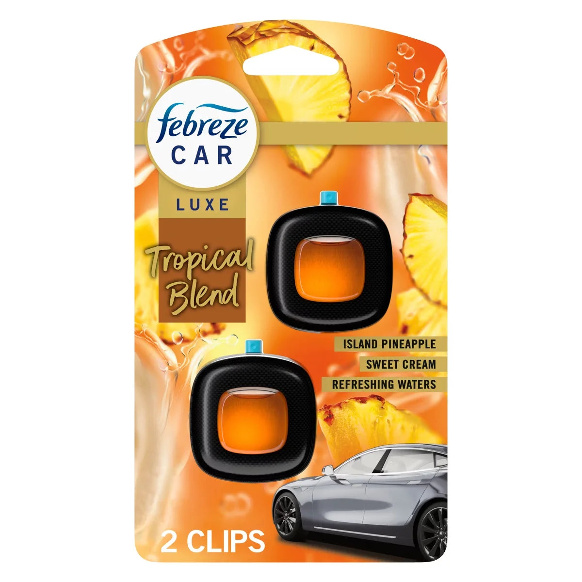Febreze Luxe Car Air Freshener - Tropical Blend - 0.14 fl oz/2ct
