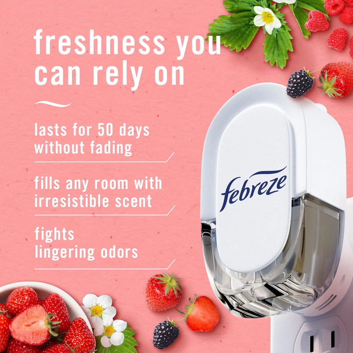 Febreze Plug Triple Refill Air Freshener - Berry & Bramble - 3ct